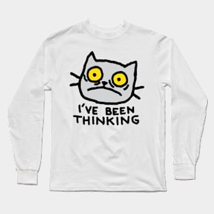 DRAWING CAT MEME SAYING SARCASM Long Sleeve T-Shirt